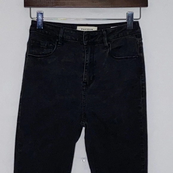 Pacsun Super High Rise Skinniest Acid Wash Black - Picture 4 of 11